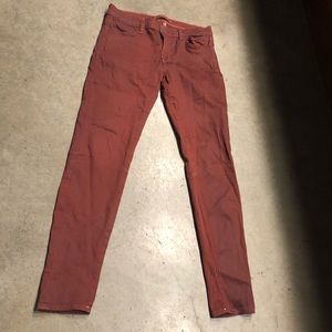 J Brand Maroon Stretchy Skinny Jeans Sz 28 #BP5